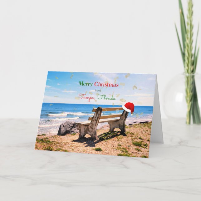 Cartão Merry Christmas from Tampa, Florida  (Frente)