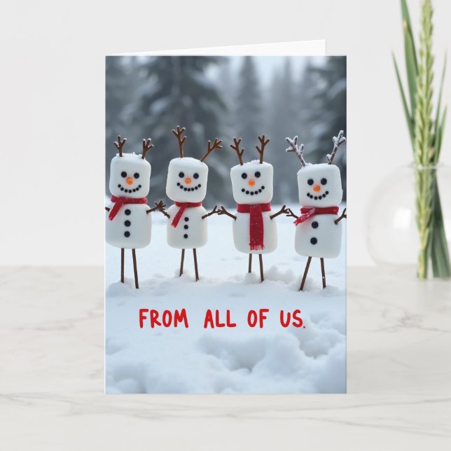 Cartão Merry Christmas From Us All (Frente)