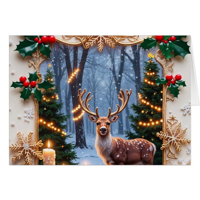 Cartão Merry Christmas greeting card (Frente Horizontal)