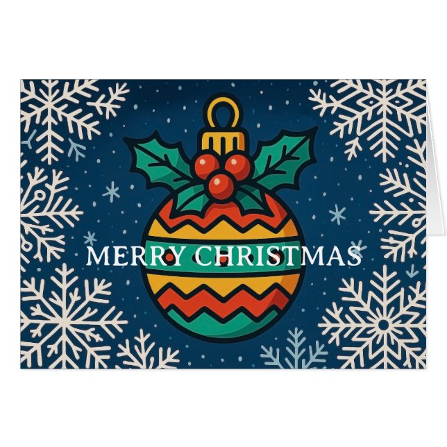 Cartão Merry Christmas greeting card (Frente Horizontal)