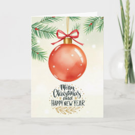 Cartão Merry Christmas & Happy New Year Card