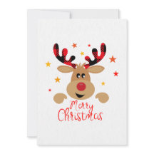 Cartão Merry Christmas Reindeer
