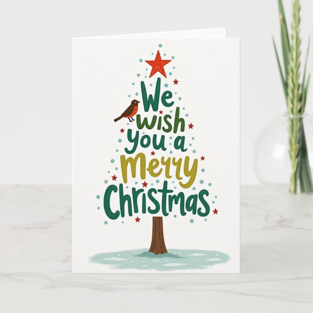 Cartão Merry Christmas Snowman Grandson Card (Frente)