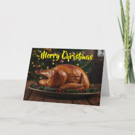 Cartão Merry Christmas to Carnivores.