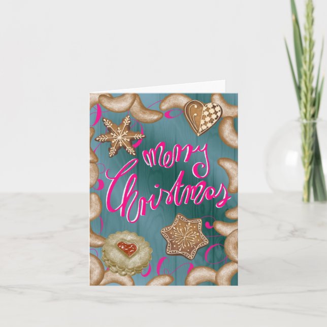 Cartão Merry Christmas - Weihnachtsgrüße (Frente)