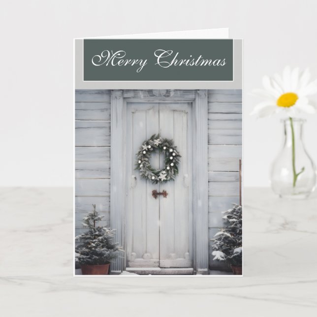 Cartão Merry Country Christmas (Planta pequena)