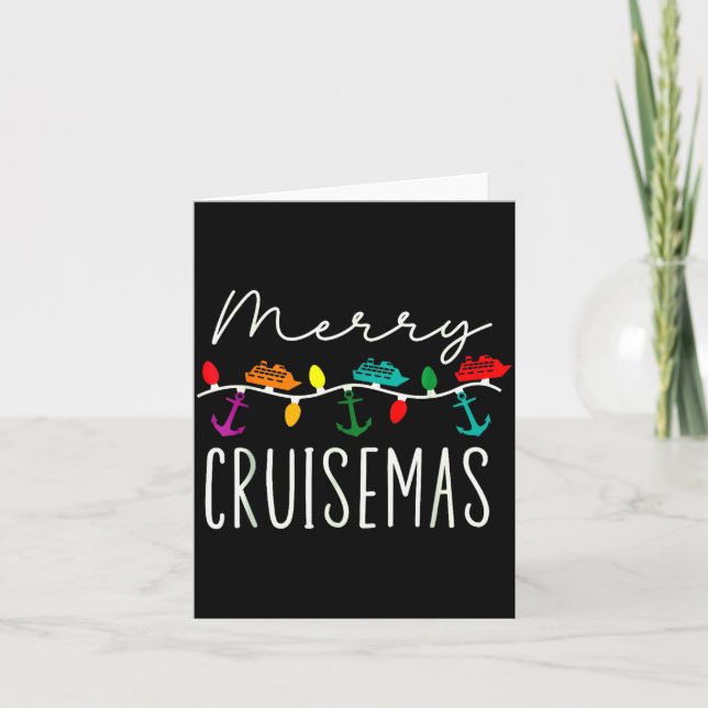 Cartão Merry Cruise-mas Cruise Christmas Xmas Pajamas Hol (Frente)