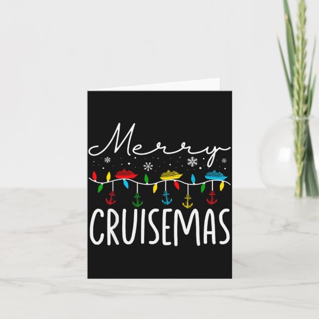 Cartão Merry Cruisemas Christmas Family Cruisin Funny Cru (Frente)