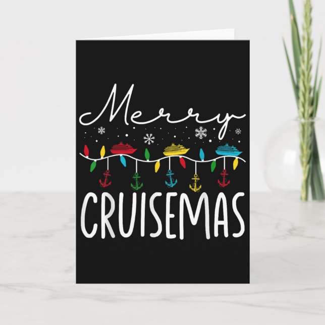 Cartão Merry Cruisemas Christmas Family Cruisin Funny Cru (Frente)