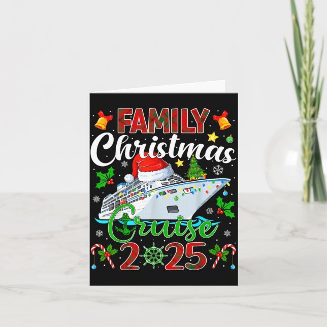 Cartão Merry Cruisemas Cruise Matching Family Christmas C (Frente)