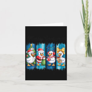 Cartão Merry Goosemas Festas de Natal Patos Festivos