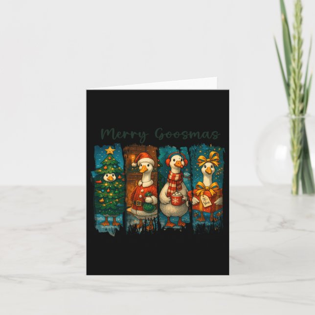Cartão Merry Goosmas - Just A Jolly Goose - Christmas Goo (Frente)