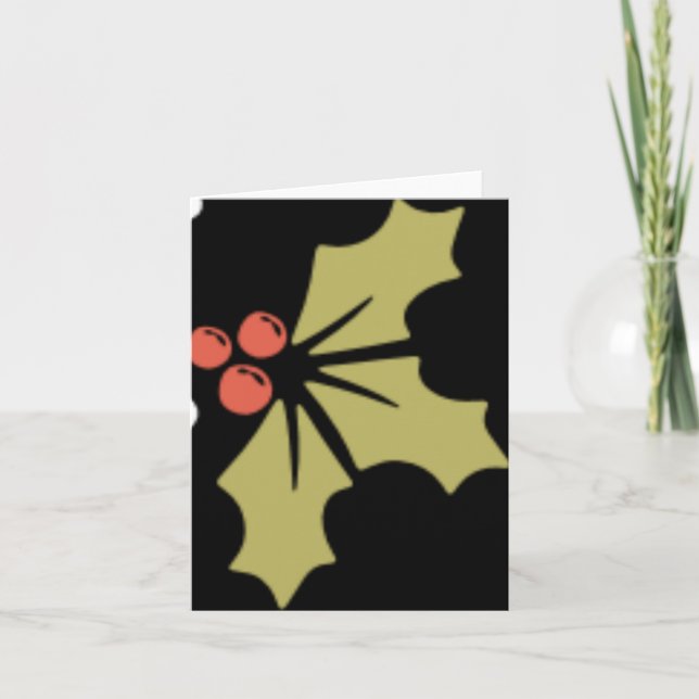 Cartão Merry Script Tygraphy Minimalist Christmas Toddler (Frente)