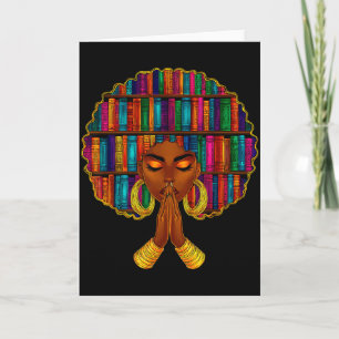 Cartão Mês da História Afro-Americana Mulheres Afro Livro