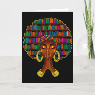 Cartão Mês da História Afro-Americana Mulheres Afro Livro