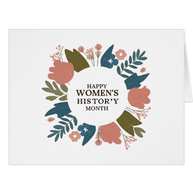 Cartão Mês da História das Mulheres (Frente horizontal)