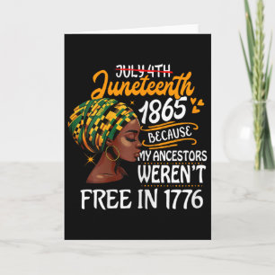 Cartão Mês da História Negra Afro-Americano Juneteenth Pr