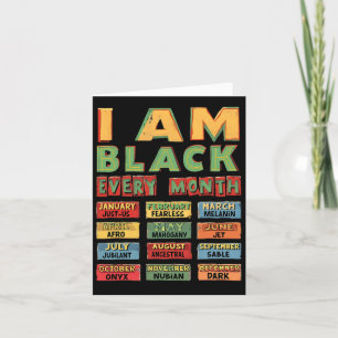 Cartão Mês da História Negra Cultura Negra Eu Sou Negro T