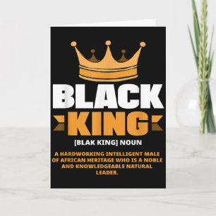 Cartão Mês da História Negra Definição de Rei Negro Coroa