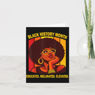 Cartão Mês da história negra educado melanizado elevado
