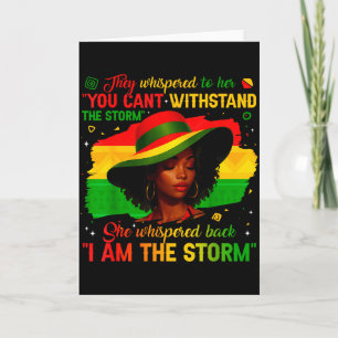 Cartão Mês da História Negra Eu Sou A Tempestade Afro Afr