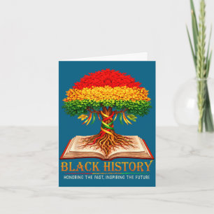 Cartão Mês da história negra homenageando o passado inspi