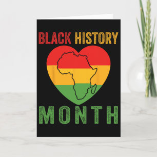 Cartão Mês da História Negra Orgulho Homens Mulheres Afro