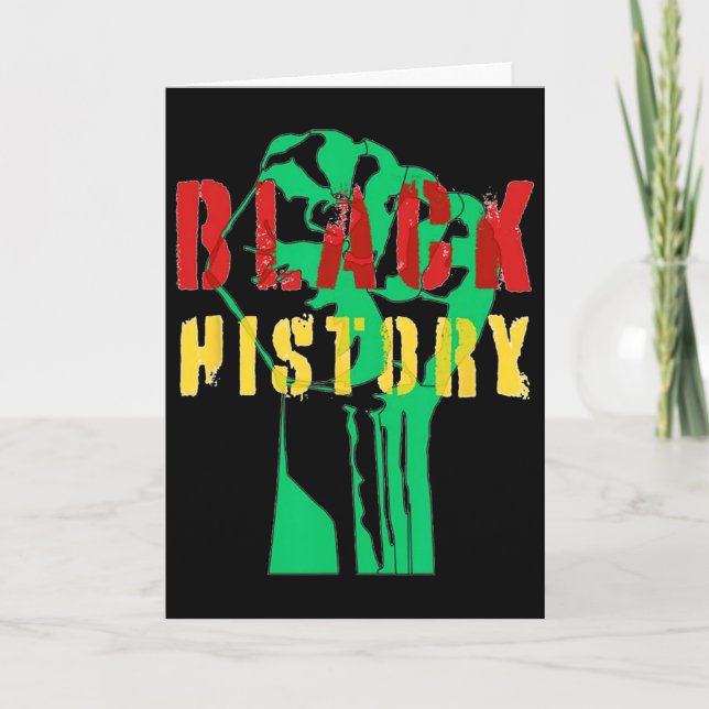 Cartão Mês da História Negra, Punho do Poder Negro (Frente)