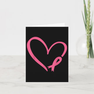 Cartão Mês de consciência do câncer de mama de Fita Cor-d