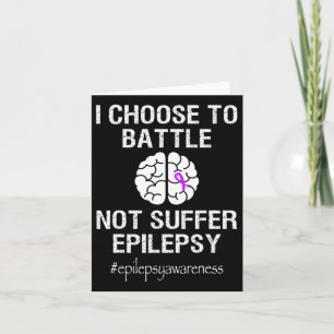 Cartão Mês de Conscientização da Epilepsia Eu Escolho Com