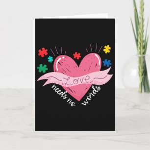 Cartão Mês de Conscientização do Autismo Dia dos Namorado