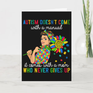 Cartão Mês de Conscientização sobre Autismo na Família Nã