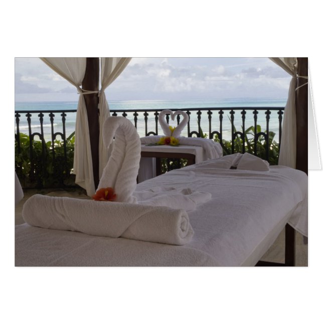 Cartão Mesa de Massagem do solteiro (Frente Horizontal)