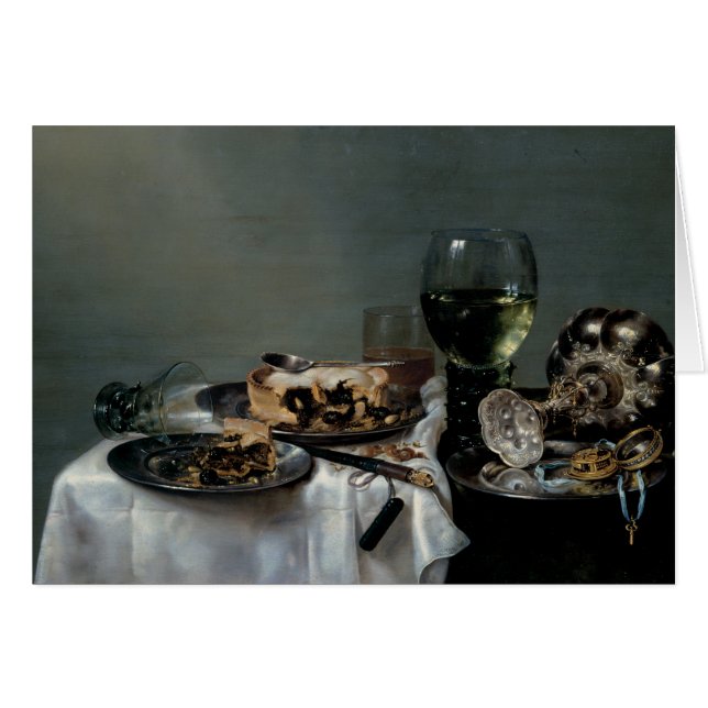 Cartão Mesa do café da manhã com chanfrada de Blackberry  (Frente Horizontal)