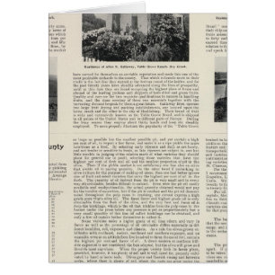 Cartão Mesa Grove Ranch, Califórnia