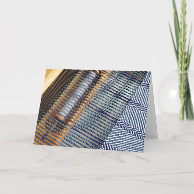 Cartão Mesa Loom com projeto de tecelagem (Frente)