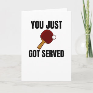 Cartão Mesa Player Presente Ping Pong Coach Paddle