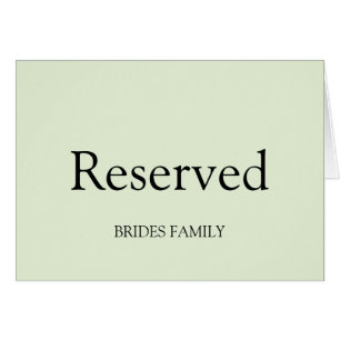 Cartão Mesa Reservada