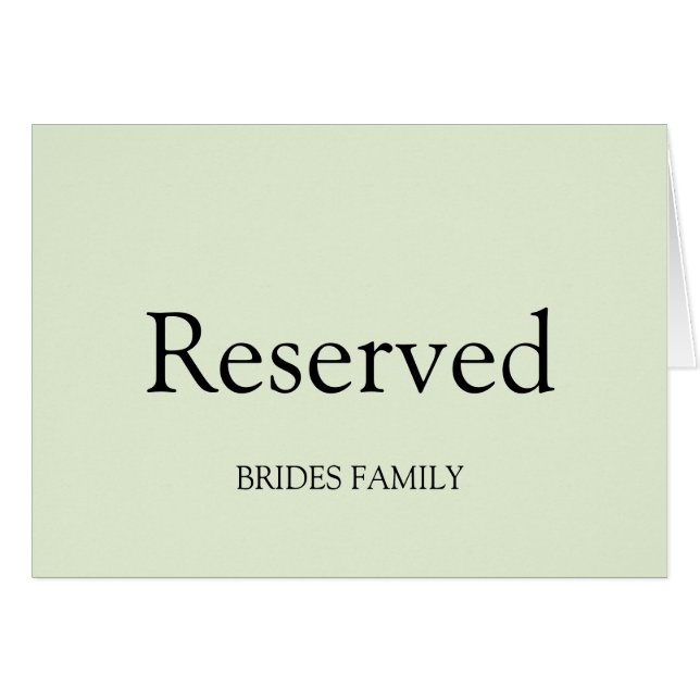 Cartão Mesa Reservada (Frente Horizontal)