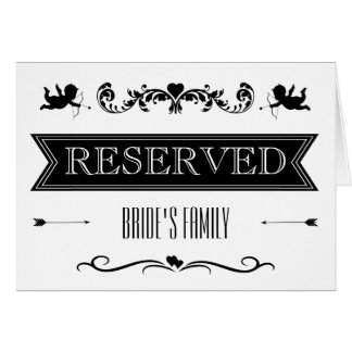 Cartão Mesa Reservada / Sinal de Assento Casamento