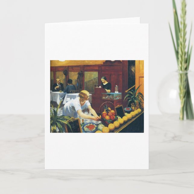Cartão Mesas para Mulheres - Edward Hopper (Frente)