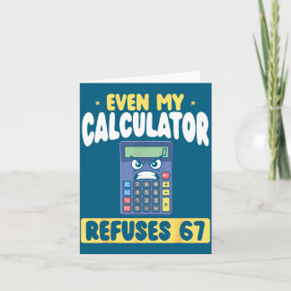 Cartão Mesmo Calculadora Recusa 67 Design Matemático
