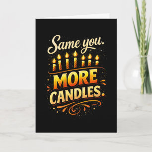 Cartão Mesmo Você Mais Velas Preto Dourado Aniversário Di