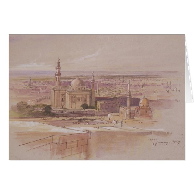 Cartão Mesquita de Agra, o Cairo, 1849 (Frente Horizontal)