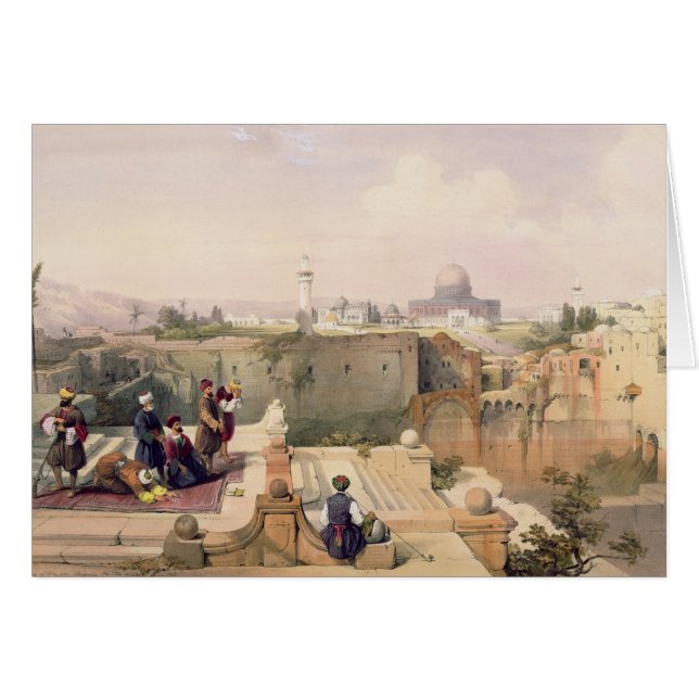 Cartão Mesquita de Omar que mostra o local do templo (Frente Horizontal)