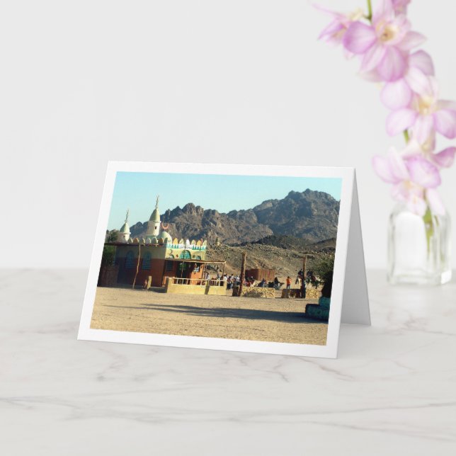 Cartão Mesquita do Deserto, Hurghada, Egito (Orquídea)