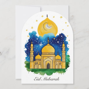 Cartão Mesquita Eid Mubarak
