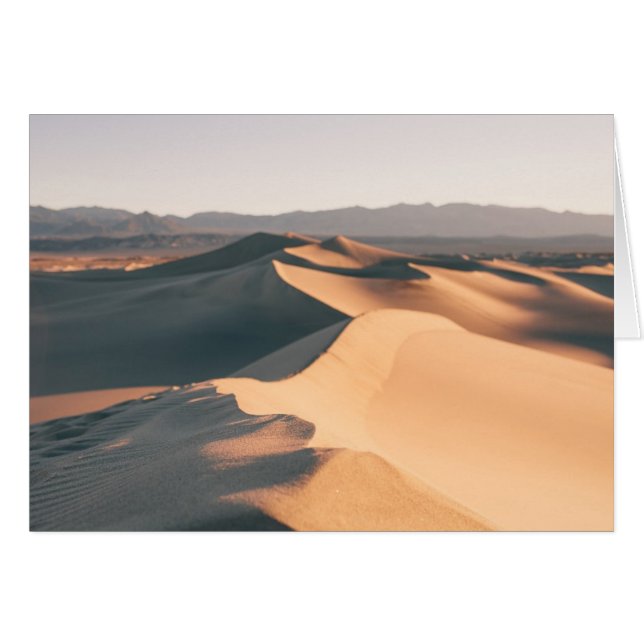 Cartão Mesquite Sand Dunes no Vale da Morte (Frente Horizontal)