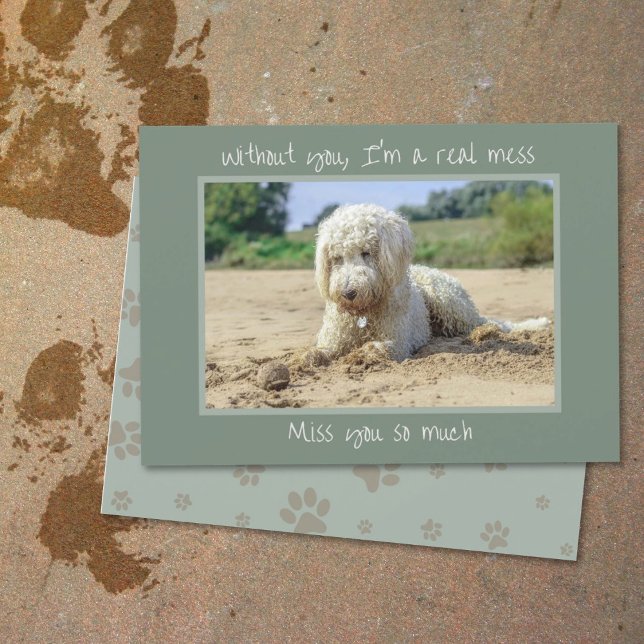 Cartão Mess Without You Dog Miss You Card (Criador carregado)