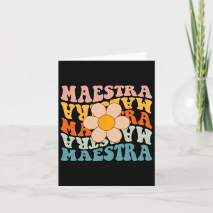 Cartão Mestra Groovy Professora De Espanhol Volta às Aula